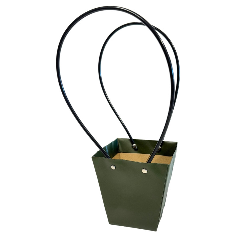 Torebka Papierowa na Kwiaty Ozdobna z Rączką Zielona 34 cm 10 sztuk Torebka Papierowa na Kwiaty Ozdobna z Rączką Zielona 34 cm 10 sztuk
