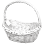 Kosz Wiklinowy Prezentowy Biały Delikatesowy 36cm Kosz Wiklinowy Prezentowy Biały Delikatesowy 36cm