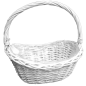 Kosz Wiklinowy Prezentowy Biały Delikatesowy 36cm Kosz Wiklinowy Prezentowy Biały Delikatesowy 36cm