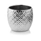 Doniczka Osłonka Srebrna Ceramiczna Dekoracyjna Glamour Ozdobna 11 cm Doniczka Osłonka Srebrna Ceramiczna Dekoracyjna Glamour Ozdobna 11 cm