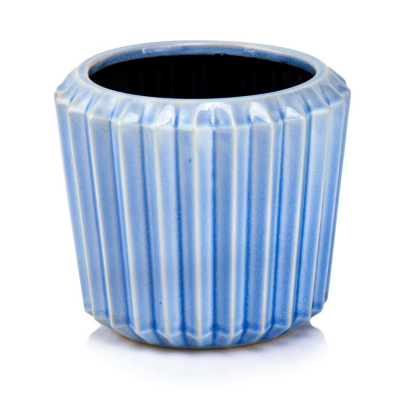 Osłonka Ceramiczna Doniczka Niebieska na Kwiaty Dekoracyjna Ceramika 13.5cm Osłonka Ceramiczna Doniczka Niebieska na Kwiaty Dekoracyjna Ceramika 13.5cm