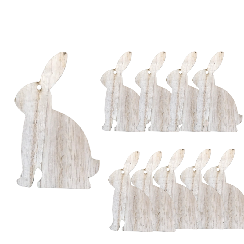ZAJĄCZEK Zawieszka Wielkanocna Ozdoba Dekoracja do Kompozycji NATURAL 9,5cm 10SZT ZAJĄCZEK Zawieszka Wielkanocna Ozdoba Dekoracja do Kompozycji NATURAL 9,5cm 10SZT