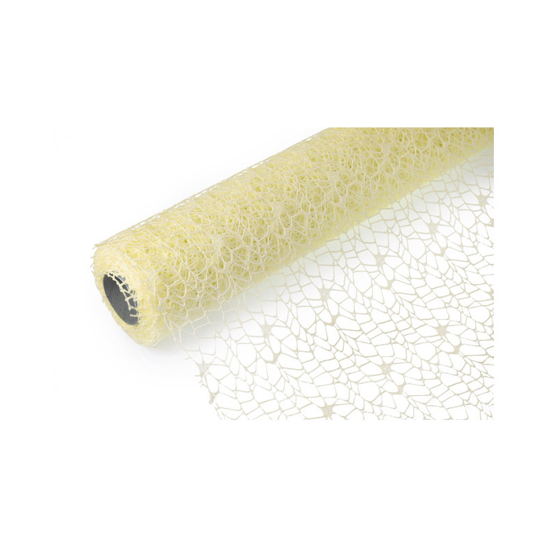 Siatka Florystyczna Koronkowa do Kwiatów Florystyka Mesh 50cm 4,5m Kremowa Siatka Florystyczna Koronkowa do Kwiatów Florystyka Mesh 50cm 4,5m Kremowa