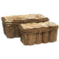 Osłonka Komplet Dwóch Sztuk z Kory do Kwiatów Prostokątna Naturalna 32 x 22 cm Osłonka Komplet Dwóch Sztuk z Kory do Kwiatów Prostokątna Naturalna 32 x 22 cm