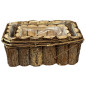 Osłonka Komplet Dwóch Sztuk z Kory do Kwiatów Prostokątna Naturalna 32 x 22 cm Osłonka Komplet Dwóch Sztuk z Kory do Kwiatów Prostokątna Naturalna 32 x 22 cm