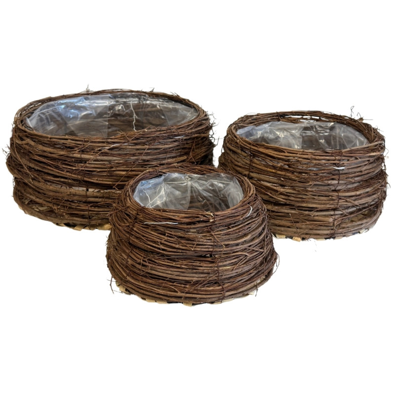 Osłonka Osłonki z Faszyny Naturalne Komplet 3 szt z Folią ochronną 32cmx13h Osłonka Osłonki z Faszyny Naturalne Komplet 3 szt z Folią ochronną 32cmx13h