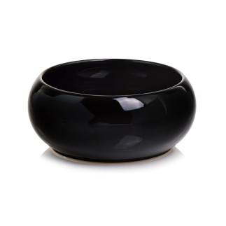 Osłonka Doniczka Ceramiczna Misa Miska Czarna Glamour Bonsai 24 cm