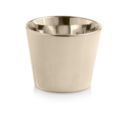 Osłonka Doniczka Ceramiczna Złota Dekoracyjna Ozdobna Glamour 12 cm