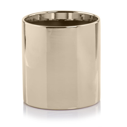 Doniczka Osłonka Ceramiczna Walec Cylinder Złoty Do Kwiatów 13cm