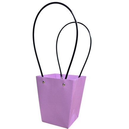 Torebka Papierowa Prezentowa na Kwiaty Ozdobna z Rączką Średnia LILA 36 cm 10SZT
