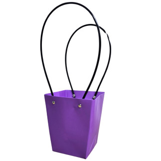 Torebka Papierowa Prezentowa na Kwiaty Ozdobna z Rączką Średnia WRZOS 36 cm 10szt