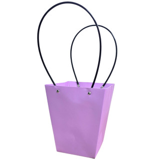 Torebka Papierowa Prezentowa na Kwiaty Ozdobna z Rączką Duża LILA 41 cm 10SZT