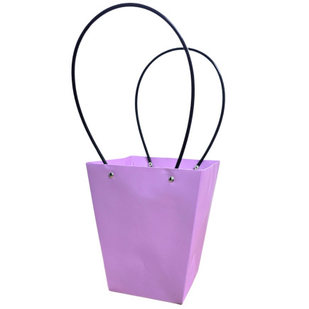 Torebka Papierowa Prezentowa na Kwiaty Ozdobna z Rączką Duża LILA 41 cm 10SZT