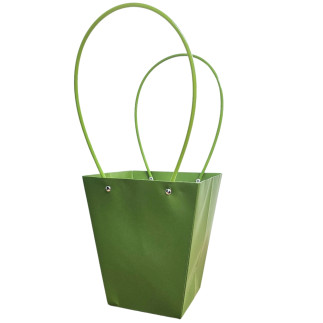 Torebka Papierowa Prezentowa na Kwiaty Ozdobna z Rączką Duża OLIWKA 41 cm 10SZT