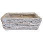 Osłonka z KORY Dekoracja do kwiatów Kompozycja Biała 30x 16 cm Osłonka z KORY Dekoracja do kwiatów Kompozycja Biała 30x 16 cm