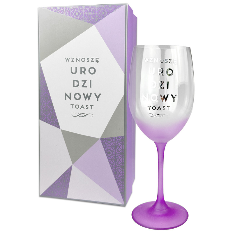 Kieliszek do wina urodzinowy toast Urodziny Prezent dla Kobiety w Pudełku Kieliszek do wina urodzinowy toast Urodziny Prezent dla Kobiety w Pudełku