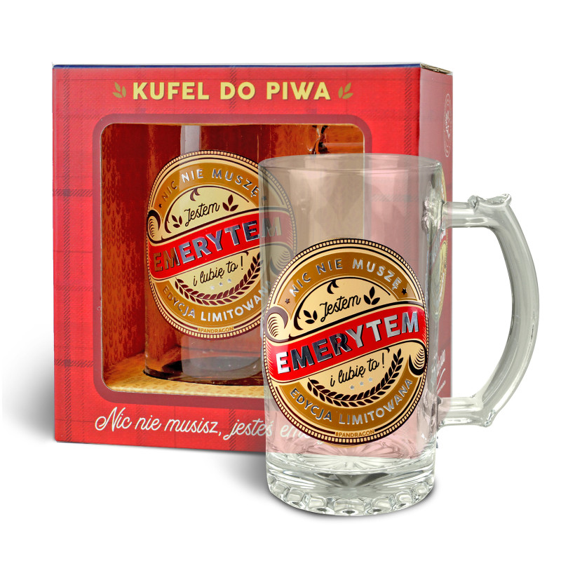 Kufel Gold na Prezent Dla Emeryta Osiemnastka Upominek Premium 500ml Kufel Gold na Prezent Dla Emeryta Osiemnastka Upominek Premium 500ml