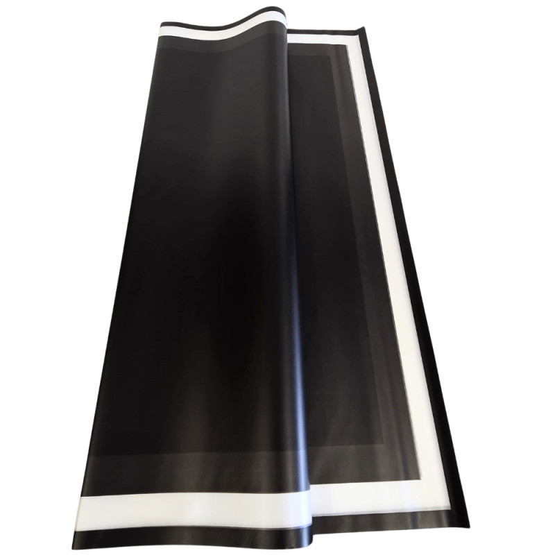 Folia Florystyczna Gładka w Arkuszach Mrożona 58 X 58 cm 20 sztuk Black