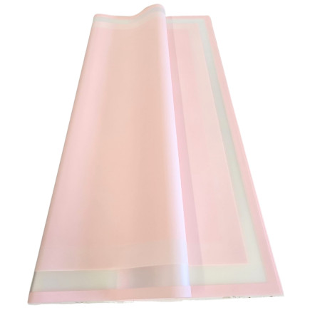 Folia Florystyczna Gładka w Arkuszach Mrożona 58 X 58 cm 20 sztuk BABY PINK