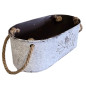 Osłonka Metalowa Owalna do Kwiatów Kompozycji Dekoracja 24 cm