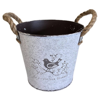 Osłonka Metalowa Owalna do Kwiatów Kompozycji Dekoracja 15 cm