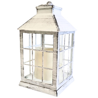 LAMPION ZE ŚWIECĄ LED NA BATERIE ZNICZ NA BATERIE 18CM