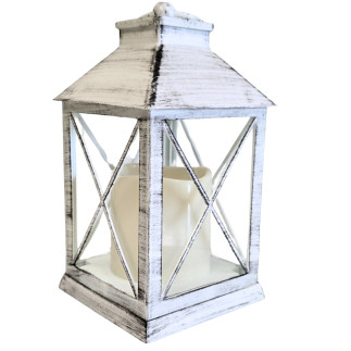 LAMPION ZE ŚWIECĄ LED NA BATERIE ZNICZ NA BATERIE 18CM