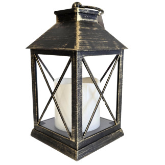 LAMPION ZE ŚWIECĄ LED NA BATERIE ZNICZ NA BATERIE 18CM