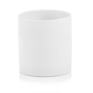 Doniczka Osłonka Ceramiczna Walec Biała Do Kwiatów i Kompozycji 16 cm