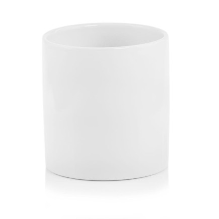 Doniczka Osłonka Ceramiczna Walec Biała Do Kwiatów i Kompozycji 16 cm
