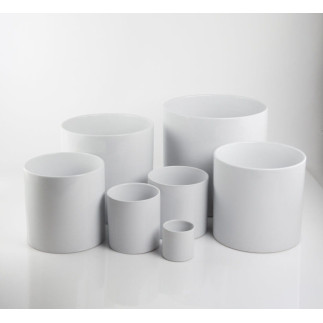 Doniczka Osłonka Ceramiczna Walec Biała Do Kwiatów i Kompozycji 16 cm