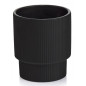 Osłonka Doniczka Ceramiczna Czarna Matowa Karbowana Ozdobna Dekoracja 13 cm Osłonka Doniczka Ceramiczna Czarna Matowa Karbowana Ozdobna Dekoracja 13 cm