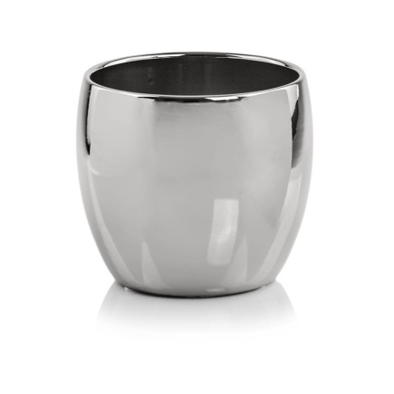 Osłonka Ceramiczna Kula Srebrna Silver Glamour Dekoracyjna Połysk