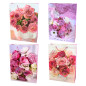 Torebka Prezentowa Ozdobna Papierowa Róże 30x12x42 cm MIX 12 Sztuk
