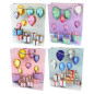Torebka Prezentowa Ozdobna Papierowa Balony 26x10x32 cm MIX 12 Sztuk
