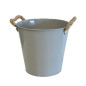 Osłonka Metalowa Owalna do Kwiatów Kompozycji Dekoracja Szara 24 cm Osłonka Metalowa Owalna do Kwiatów Kompozycji Dekoracja Szara 24 cm