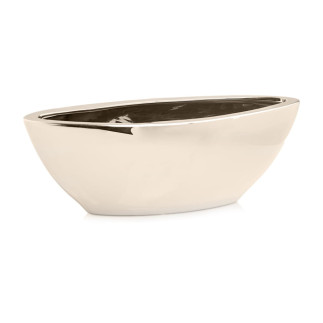 Osłonka Ceramiczna Łódka Złota Doniczka Glamour Dekoracyjna Ozdobna 40 cm