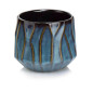 Doniczka Osłonka Ceramiczna Vintage Cylinder Beż Brąz Do Kwiatów Piano