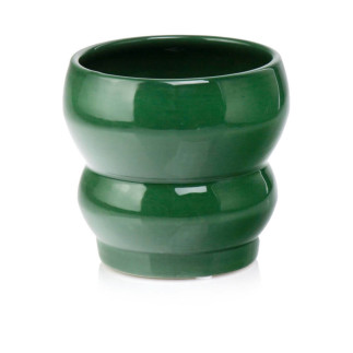 Doniczka Osłonka Ceramiczna Barcelona Cylinder Beż Brąz Do Kwiatów Piano