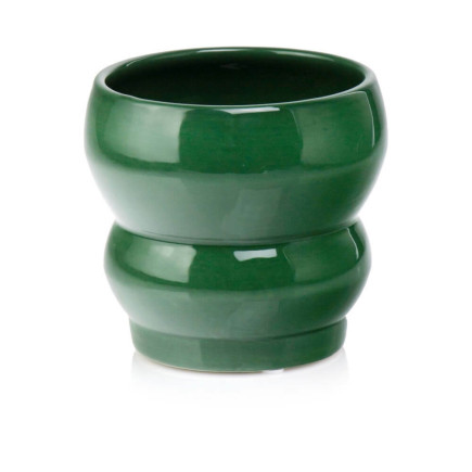 Doniczka Osłonka Ceramiczna Barcelona Cylinder Beż Brąz Do Kwiatów Piano
