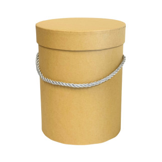 Pudełko Flower Box do Kompozycji Dekoracji Pakowania Ozdobne 18cm Naturalne