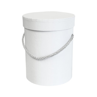 Pudełko Flower Box do Kompozycji Dekoracji Pakowania Ozdobne 18cm Białe