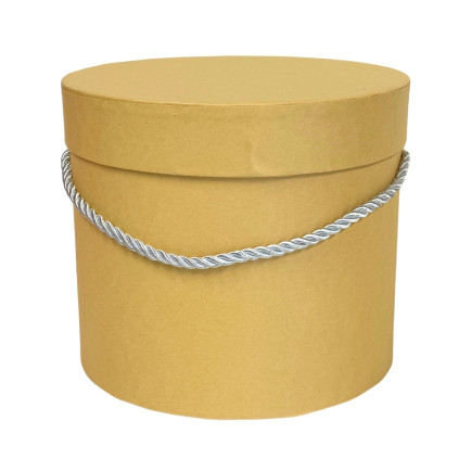 Pudełko Flower Box do Kompozycji Dekoracji Pakowania Ozdobne 17cm Naturalne
