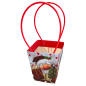Świąteczna Torebka Papierowa na Kwiaty z Rączką Świąteczny Wzór 35 cm Świąteczna Torebka Papierowa na Kwiaty z Rączką Świąteczny Wzór 35 cm