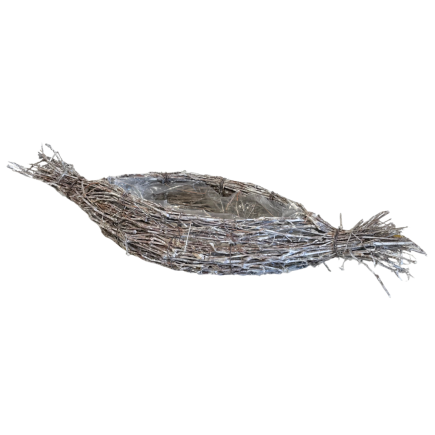 Osłonka Owalna do Kompozycji z Faszyny Dekoracji Pleciony 60 cm
