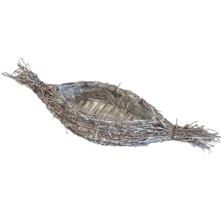 Osłonka Owalna do Kompozycji z Faszyny Dekoracji Pleciony 52 cm