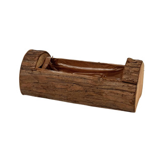 Osłonka z kory do Kwiatów Kompozycji Podłużna Brązowa 31 cm