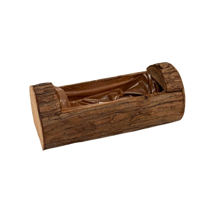 Osłonka z kory do Kwiatów Kompozycji Podłużna Brązowa 31 cm