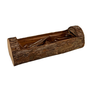 Osłonka z kory do Kwiatów Kompozycji Podłużna Brązowa 41 cm
