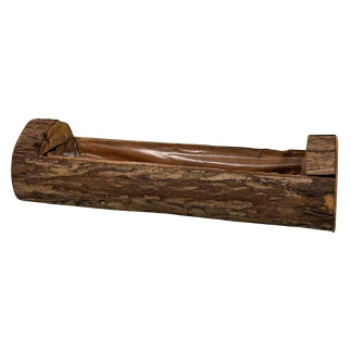 Osłonka z kory do Kwiatów Kompozycji Podłużna Brązowa 47 cm
